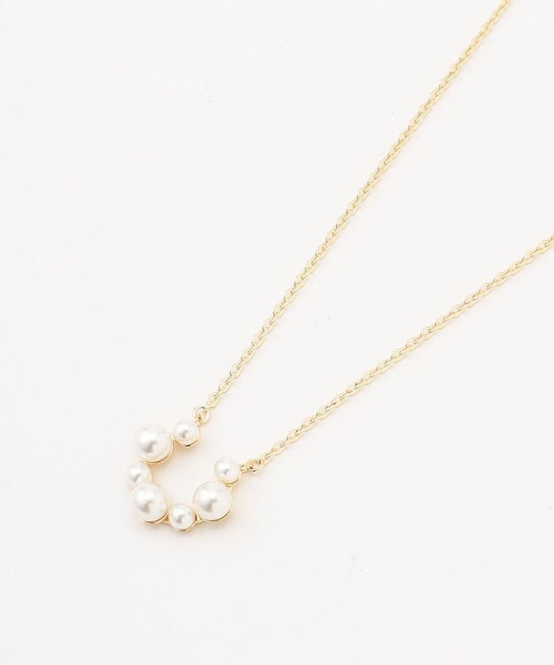 TOCCA FRILL PEARL HORSE SHOE NECKLACE ネックレス ゴールド系