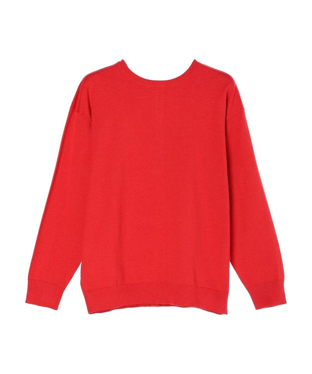 CRAFT STANDARD BOUTIQUE ２ＷＡＹクルーネックニットカーディガン Red