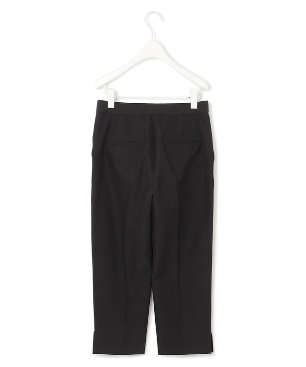 ICB 【洗える】トリアセドライストレッチ クロップドパンツ ブラック系