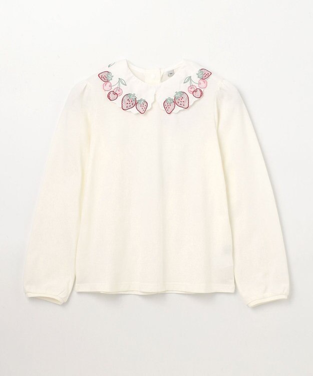 ANY KIDS 【チェリーベリーシリーズ】刺繍 ブラウス オフホワイト