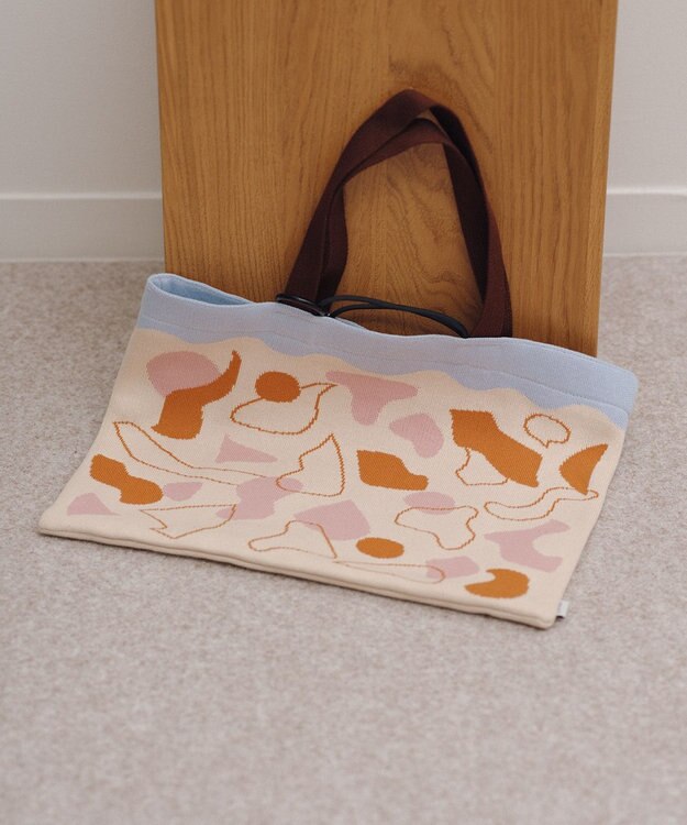 TRICOTE 【入園・入学祝い】コラージュ柄 ニットレッスンバッグ 80IVORY