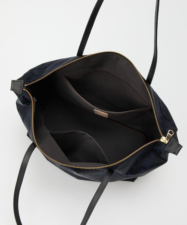 russet ＜380g/軽量＞ファスナー付きナイロントートバッグ(CE-1568) Black/Navy