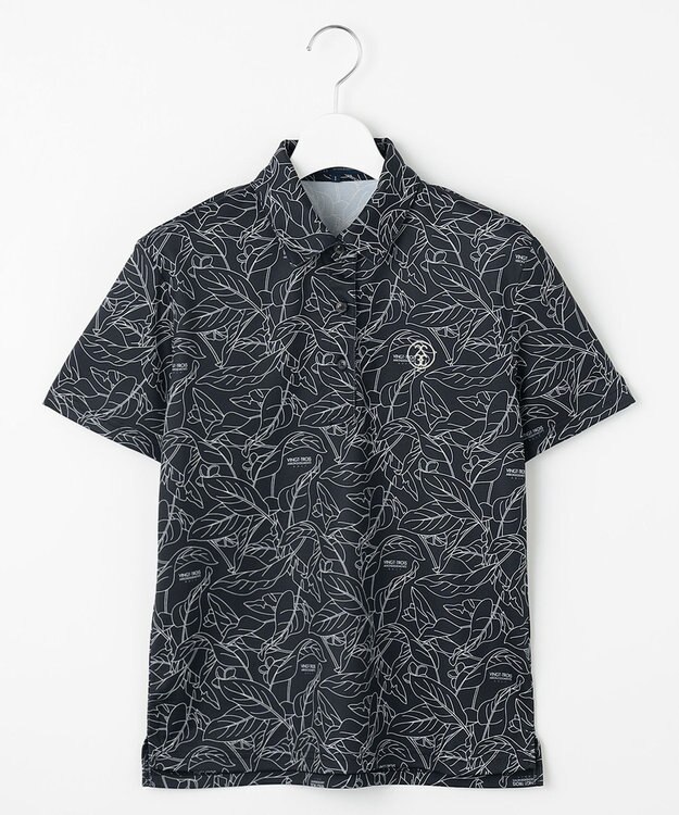 23区GOLF 【WOMEN】遮熱エイトムーブ リーフポロシャツ ブラック系5