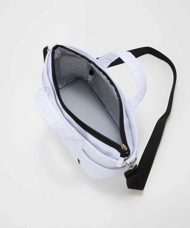 TOPKAPI 【Breath TOPKAPI】ポリメッシュ ショルダー付き トートバッグ ホワイト