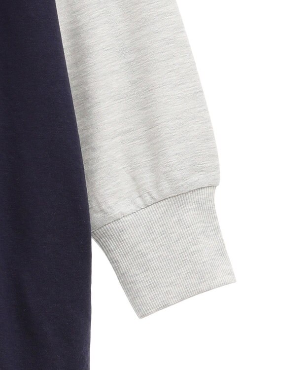 AMERICAN HOLIC 異素材ラグランスリーブロングワンピース Navy