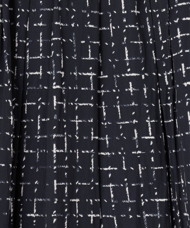 自由区 【セットアップ対応・ウエストゴム】スクラッチチェックプリント スカート ネイビー系5