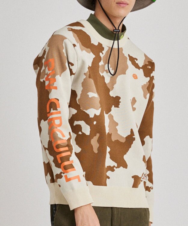 PW CIRCULUS 【MEN】ピント柄ニット ダークブラウン系5