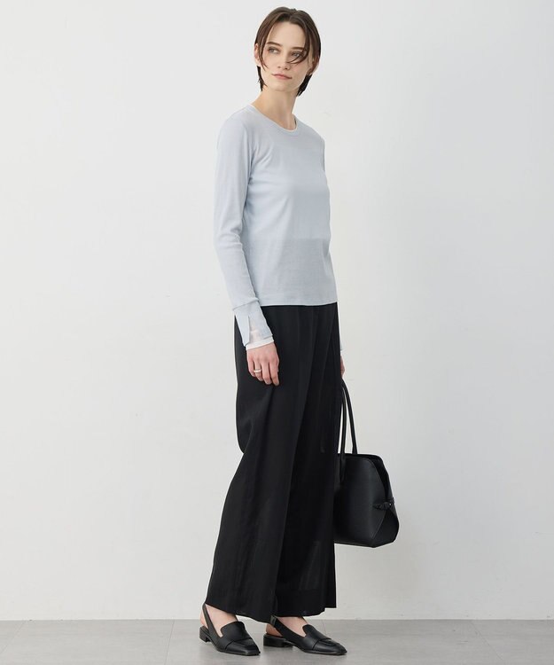 ICB L 【先行予約】 ハイツイストドライメッシュ ワイドストレートパンツ ブラック