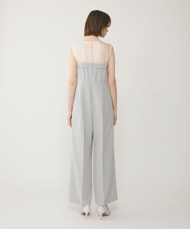 GRACE CONTINENTAL オーガン切替サロペ グレー