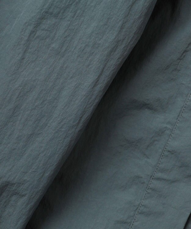 J.PRESS YORK STREET 【UNISEX】ナイロンワッシャーステンカラーコート スモーキーグリーン系