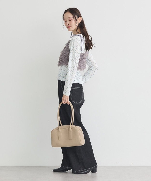 earth music&ecology 【WEB限定】アイレットジャカードタイトプルオーバー Flower yellow