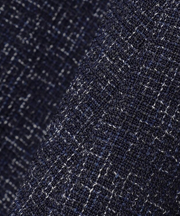 Feroux 【セットアップ対応】春ツイード フレアスカート ネイビー系1