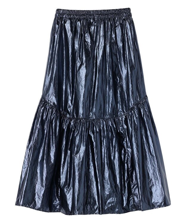 Green Parks ・ＥＬＥＮＣＡＲＥ　ＤＵＥ　メタリックティアードスカート Navy