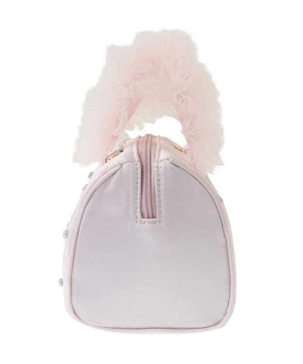 Maison de FLEUR チュールハンドルラインストーンボストンバッグ Pink