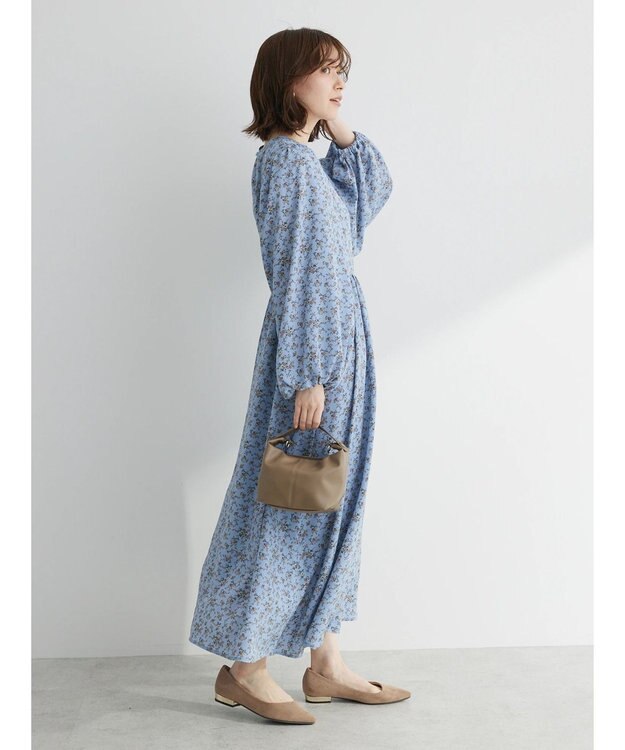 Green Parks ・Ｐｅｔｉｔ　Ｆｌｅｕｒ　フラワーｐｔワンピース Sax