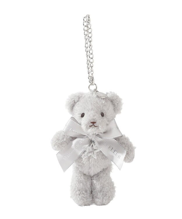 Maison de FLEUR スターリボンＦＬＥＵＲ　ＴＥＤＤＹチャーム Gray