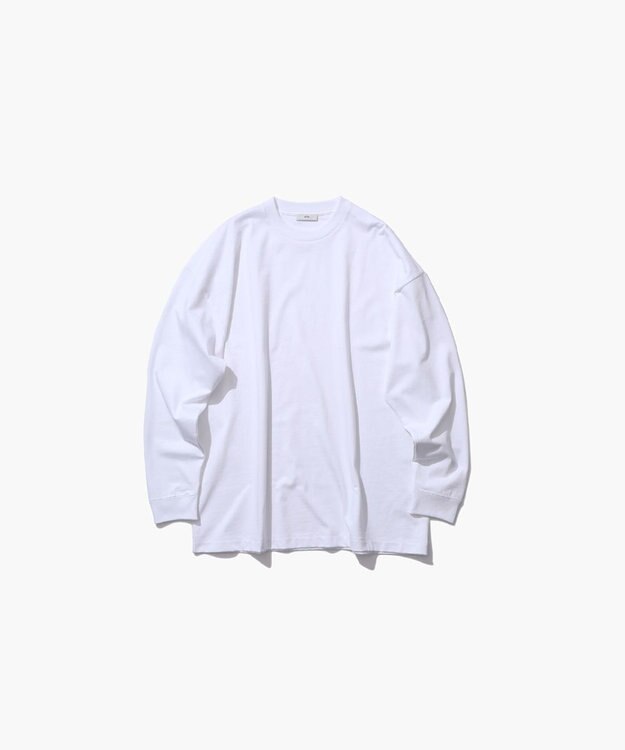 ATON 12/- AIR SPININNG | ルーズフィットロングスリーブTシャツ - UNISEX WHITE