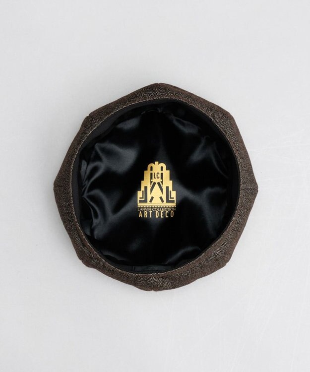 AURORA 【 LANVIN COLLECTION（ランバン コレクション） 】ラメツイードベレー シルバー