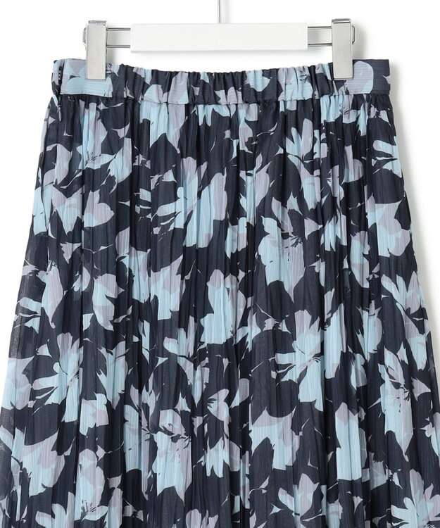 23区 【洗える】Ratti シャドーフラワープリント スカート ネイビープリント