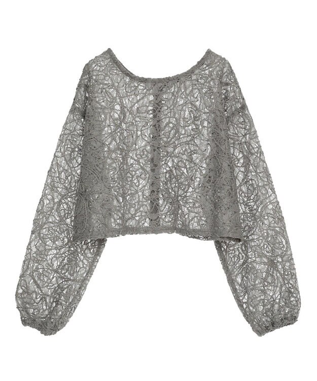 Green Parks ・ＥＬＥＮＣＡＲＥ　ＤＵＥ　２ｗａｙコードレースカーデ Charcoal Gray