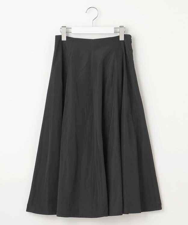 Feroux 【セットアップ対応・洗える】タフタフレア スカート ブラック系