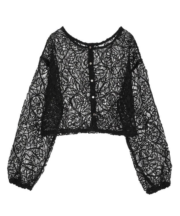 Green Parks ・ＥＬＥＮＣＡＲＥ　ＤＵＥ　２ｗａｙコードレースカーデ Black