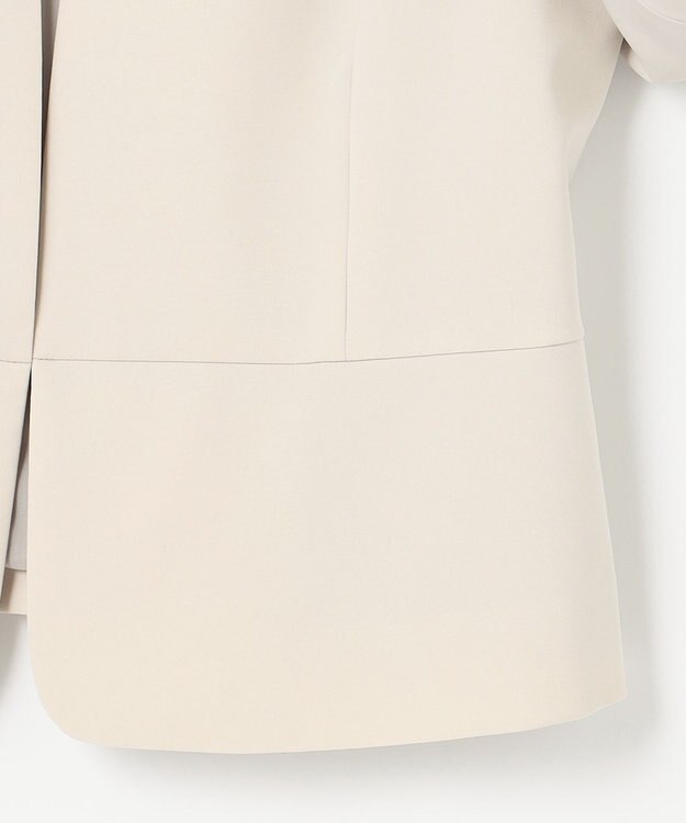 ANY SIS 【セットアップ対応】セレモニーダブルクロス ノーカラー ジャケット ベージュ