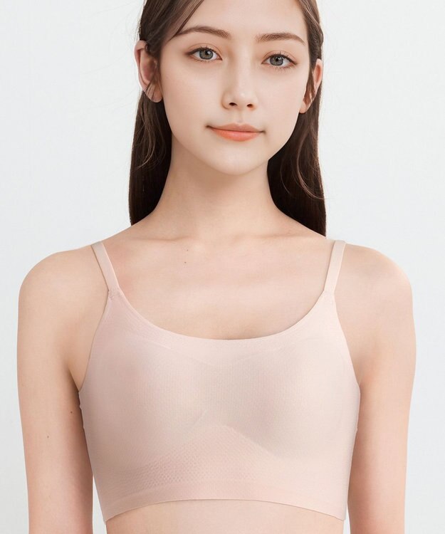 WACOAL 【GOCOCi ゴコチ】 ノンワイヤーブラ ハーフトップ ベタつきにくく乾きやすい 通気性がよい 立体的なバストシルエット ブラトップ レディース CGG271 /ワコール ベージュ