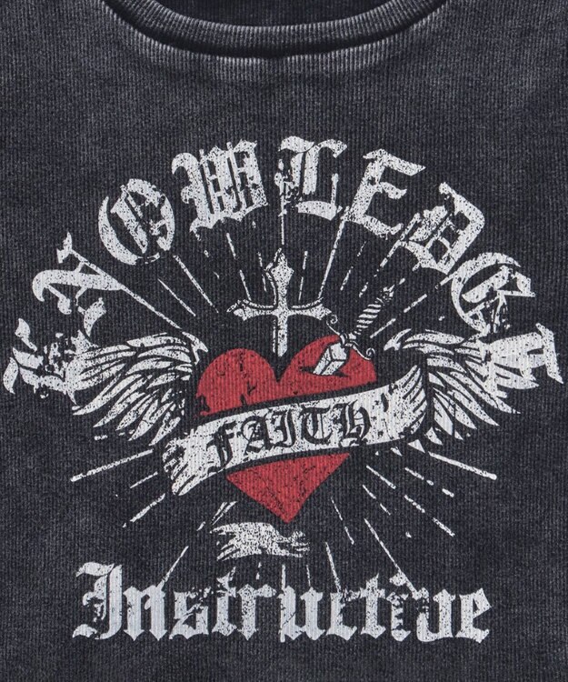 WEGO ヴィンテージウォッシュグラフィックリブT 柄3