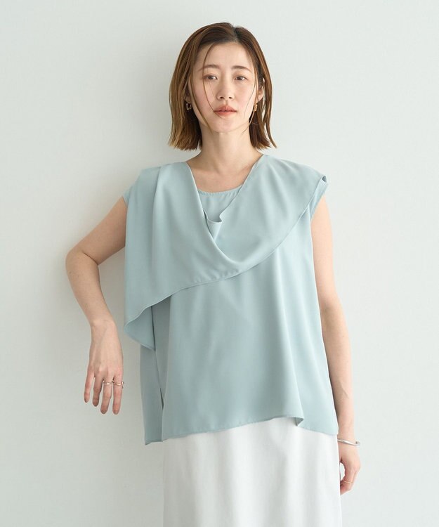 YECCA VECCA ドレープブラウス Mint