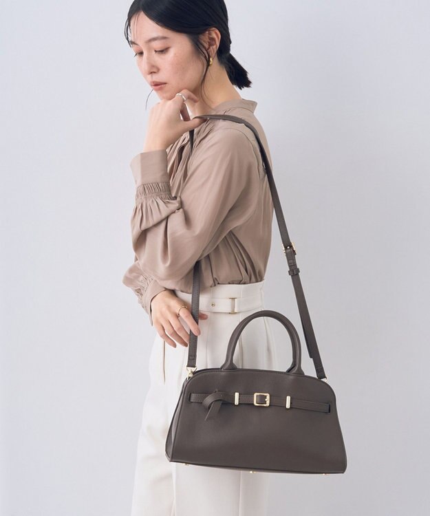 YECCA VECCA 【story.】ベルトハンドバッグ Mocha