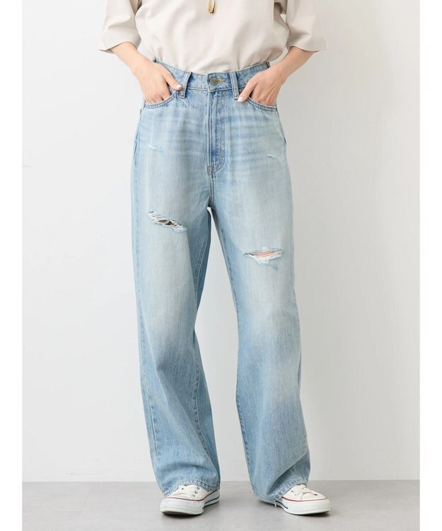 AMERICAN HOLIC ダメージデニムパンツ Light Indigo