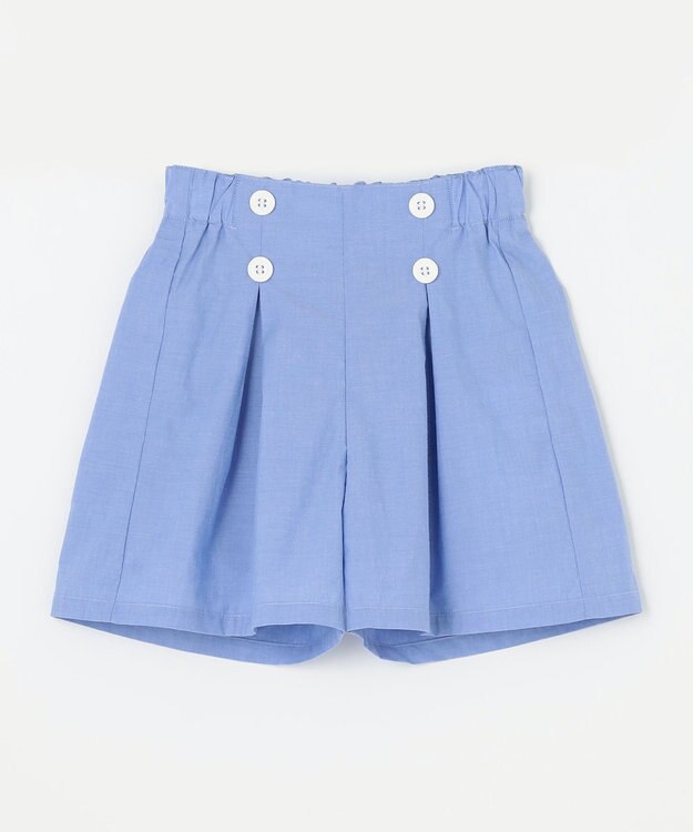 組曲 KIDS 【110-140㎝】シャンブレー ショートパンツ サックスブルー系