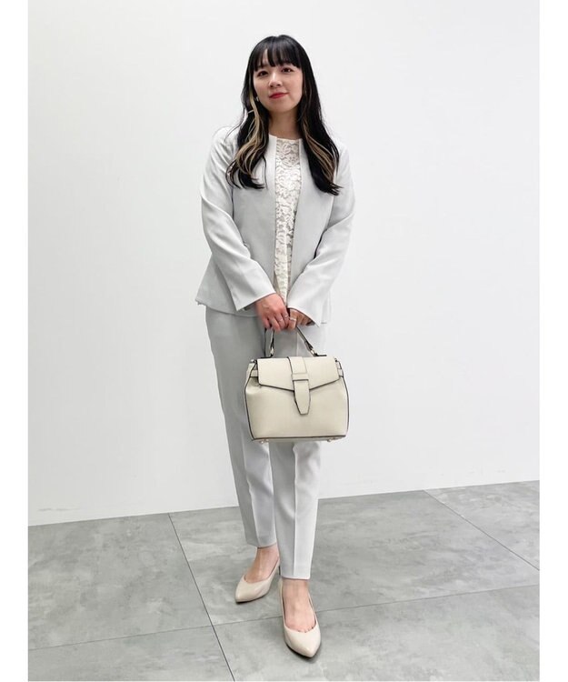 Green Parks ｅｆ－ｄｅ　タックテーパードパンツ Gray Beige