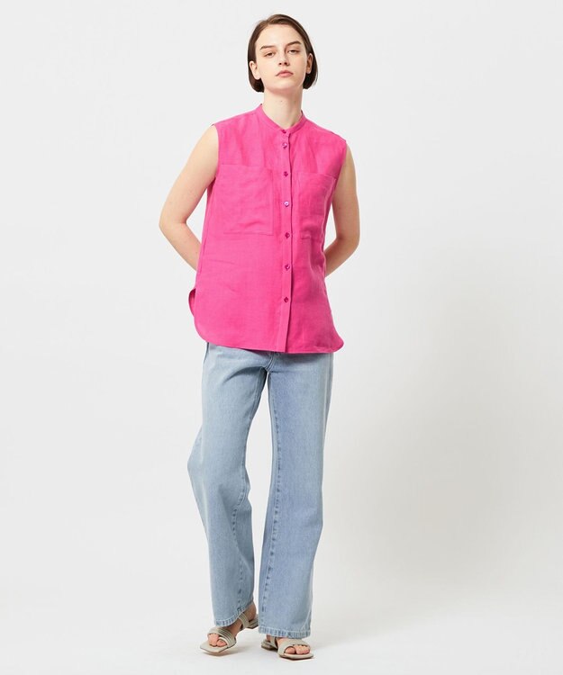 BEIGE， BASILE / バンドカラーシャツ Pink