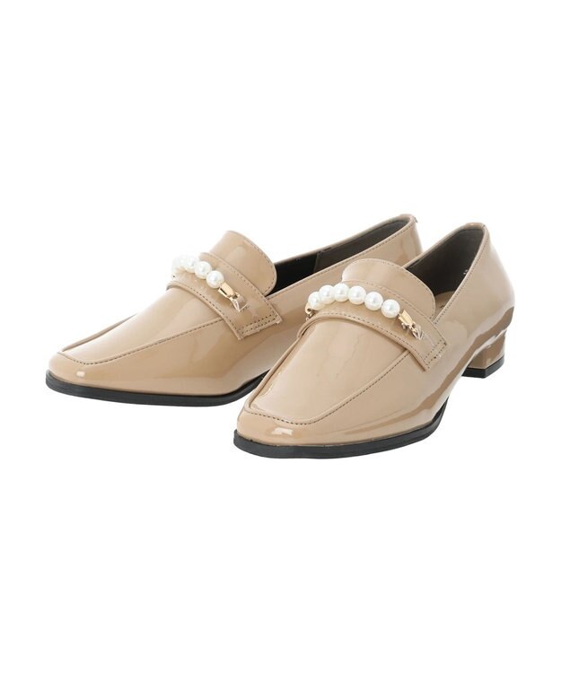 Green Parks ・ｍｉｎｉａ　パールビットローファー Beige