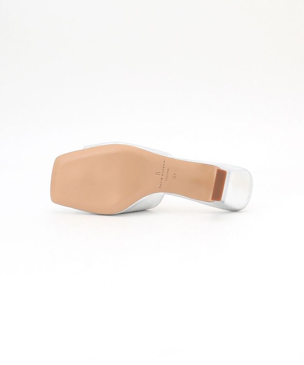 GRACE CONTINENTAL FABIO RUSCONI メタリックミュール シルバー