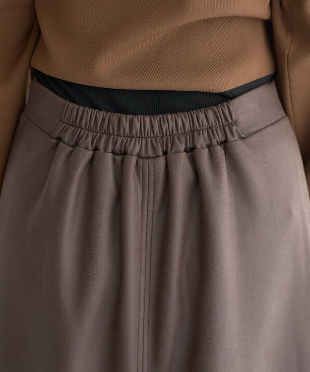 YECCA VECCA レザーライクナロースカート Brown