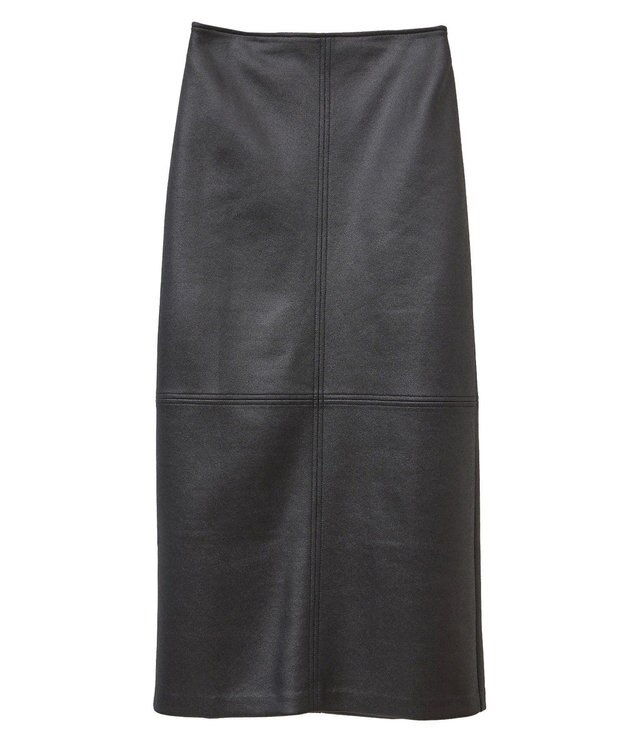 YECCA VECCA レザーライクナロースカート Black