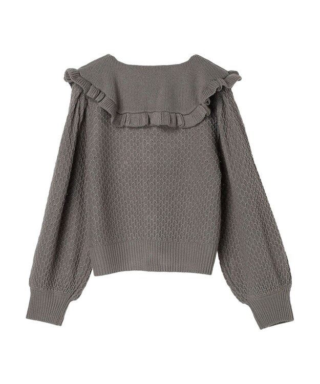 Green Parks ・Ｐｅｔｉｔ　Ｆｌｅｕｒ　ビッグカラーニットカーデ Gray