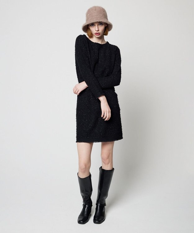 TOCCA 【洗える！】UNSNARL TWEED ドレス ブラック系
