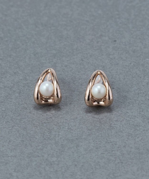 Phoebe 〈痛くないシリーズ/金属アレルギー対応〉ドロップパールライトフィットイヤリング シャンパンゴールド