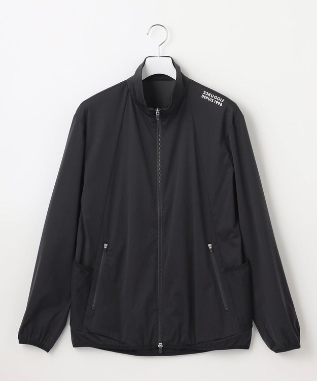 23区GOLF 【MEN】【撥水/防風/ストレッチ】悪天候の日にも活躍するストレッチ性抜群のエアリージャージーブルゾン ブラック系
