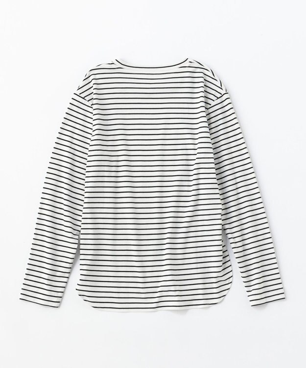 UNFILO L ラウンドテールロンT オフ×ブラック