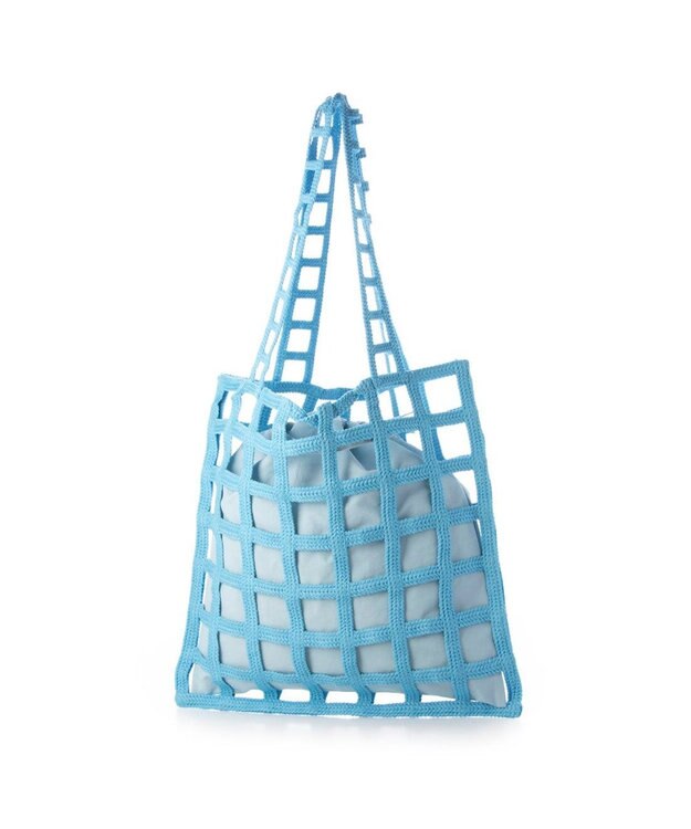 UNBILLION 【テレビ ドラマ着用アイテム】カシュカシュ cachecache / インナー巾着付ラティストート ブルー