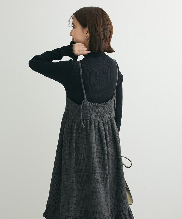 Green Parks ・ＥＬＥＮＣＡＲＥ　ＤＵＥ　ツィードキャミワンピース Black