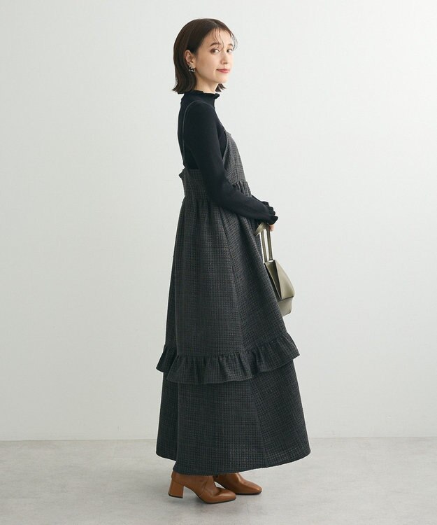 Green Parks ・ＥＬＥＮＣＡＲＥ　ＤＵＥ　ツィードキャミワンピース Black