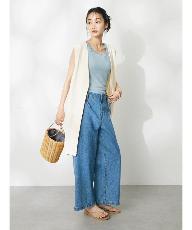 CRAFT STANDARD BOUTIQUE レトロ柄前後２ＷＡＹタンクトップ Blue