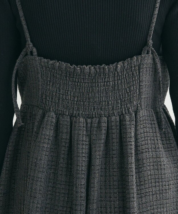 Green Parks ・ＥＬＥＮＣＡＲＥ　ＤＵＥ　ツィードキャミワンピース Black