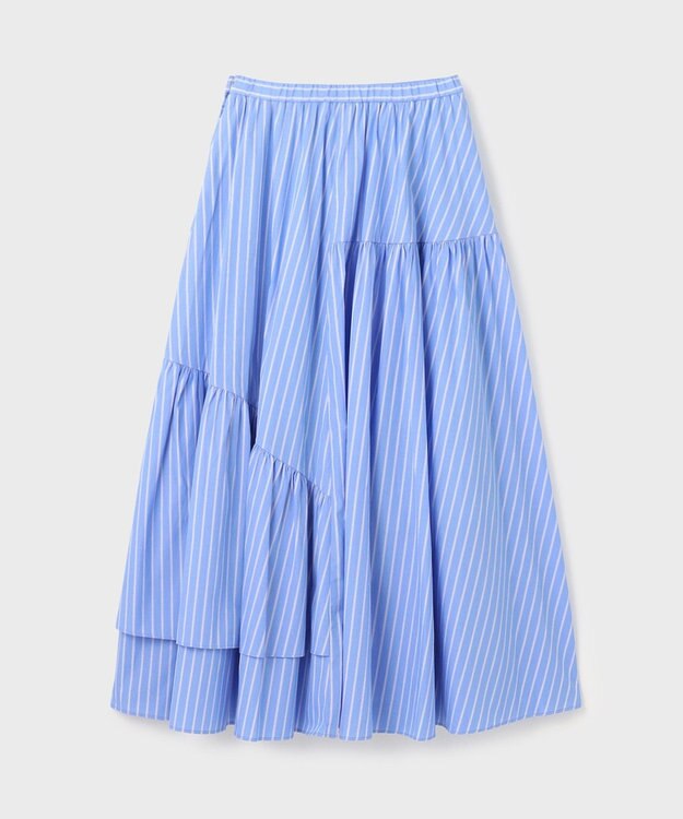 GRACE CONTINENTAL イレギュラーギャザースカート ストライプ